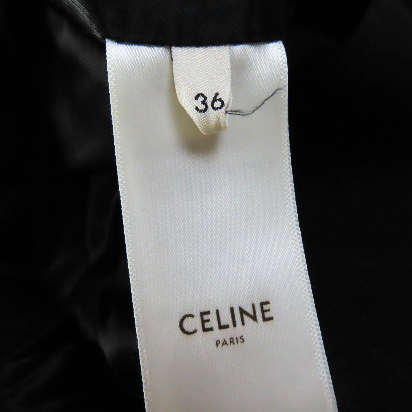 極美品◎CELINE セリーヌ 19AW 2M403814E ウール 金ボタン ダブルブレスト ロング コート ブラック 36 フランス製 正規品 レディース