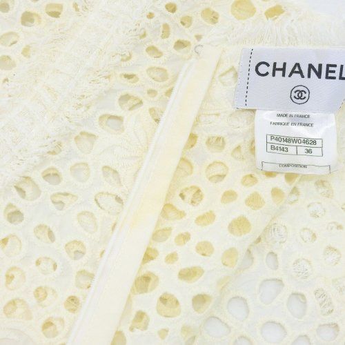 8053) シャネル CHANEL レース 半袖 チュニック ホワイト 36 - メルカリ
