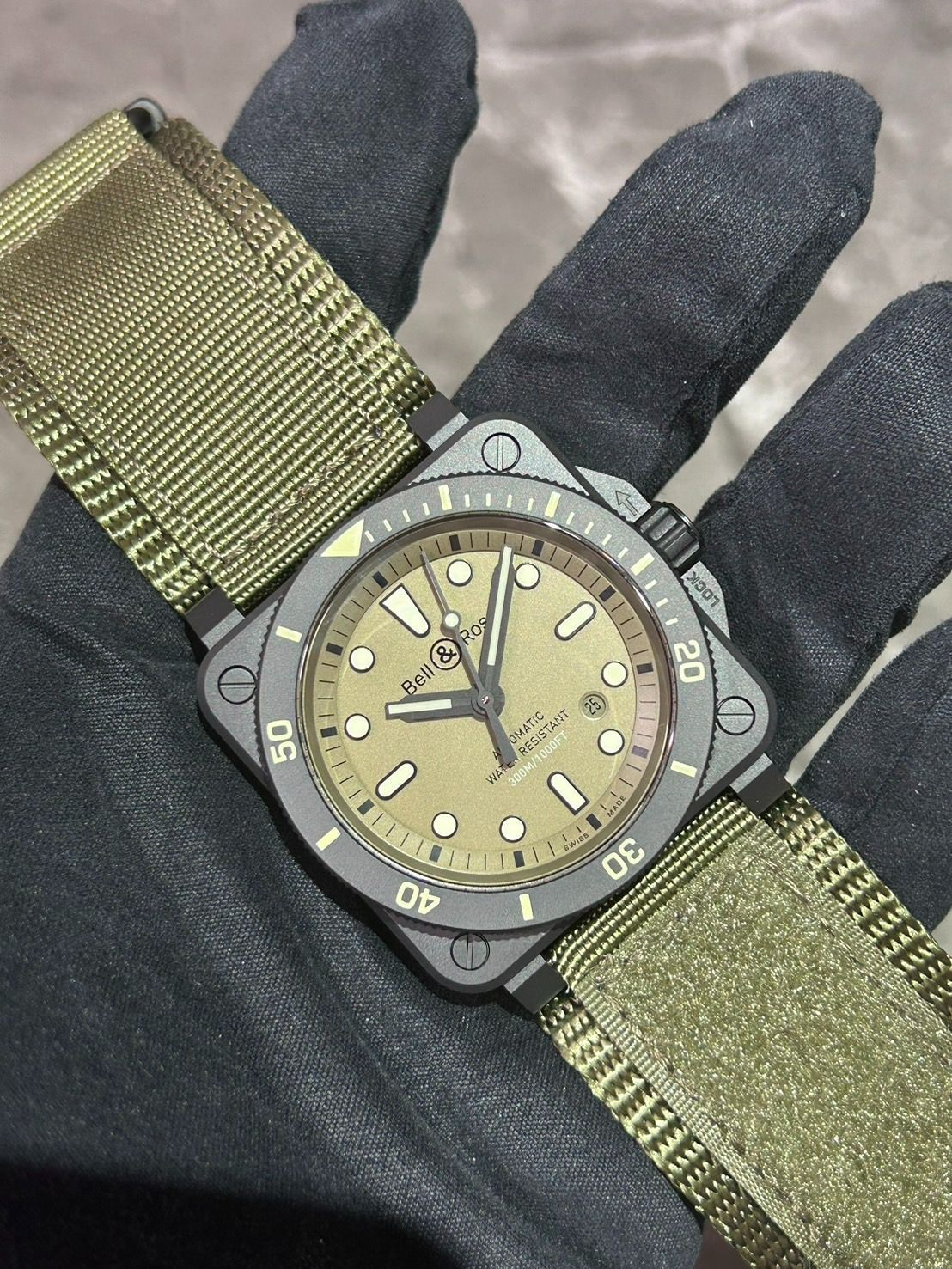 Bell u0026 Ross(ベルu0026ロス)BR03-92 Diver Military【2021年7月印】【中古美品】【BR0392-D-KA-CE/SRB】