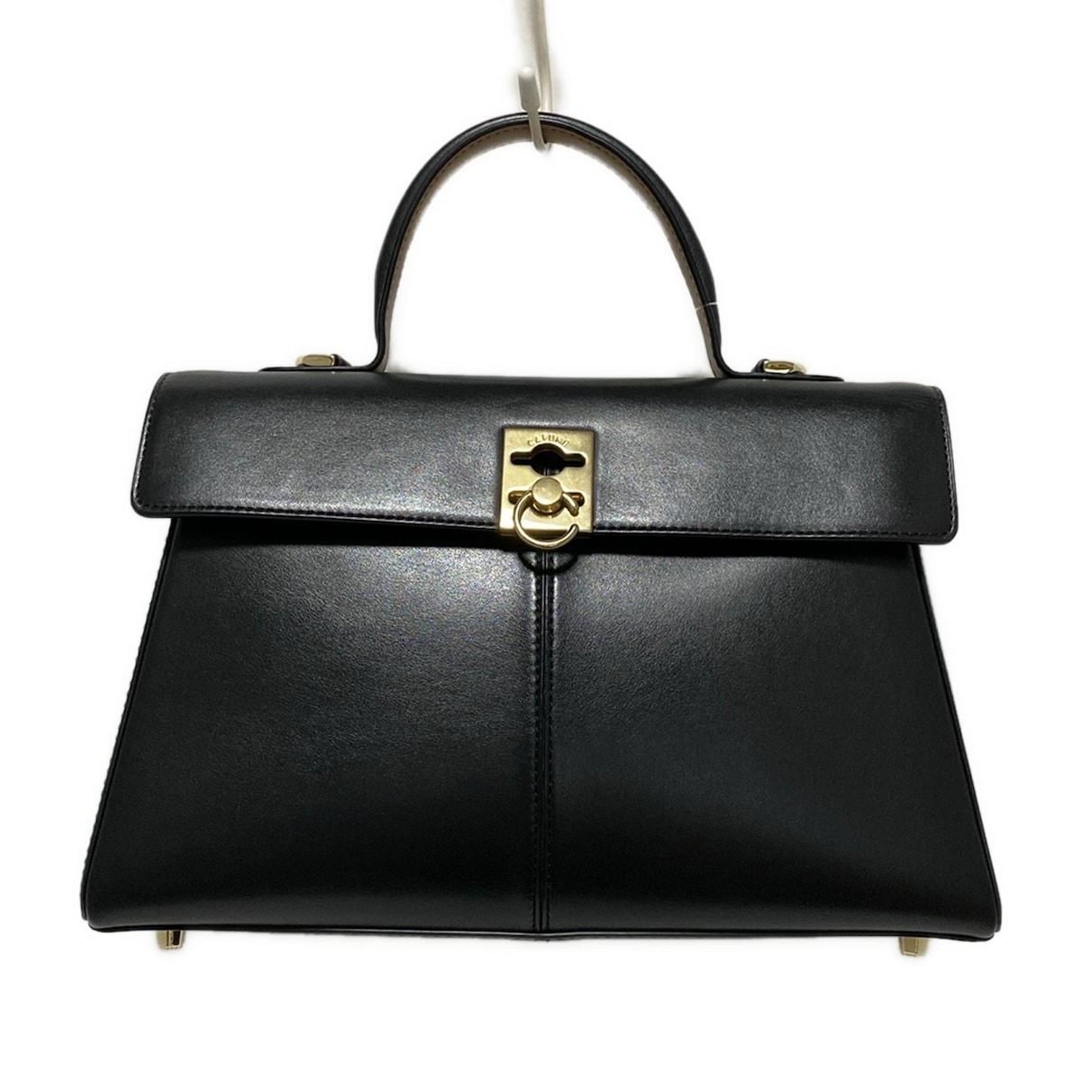 CAFUNE ブラックレザー ハンドバッグ