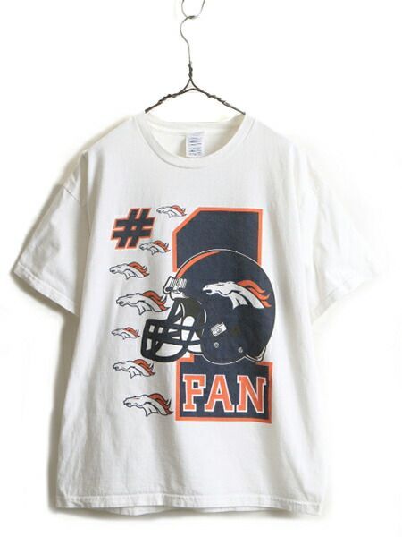 00s □ NFL デンバー ブロンコス 両面 プリント 半袖 Tシャツ ( メ