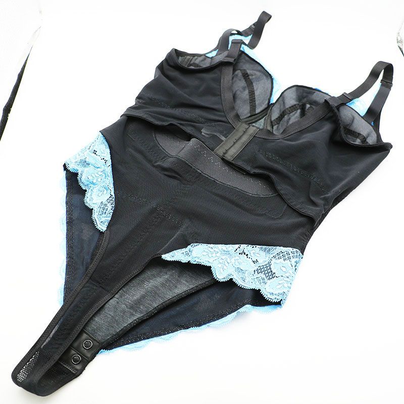 中古美品 グラントイーワンズ LALA Grant Tバックボディスーツ ブルー 