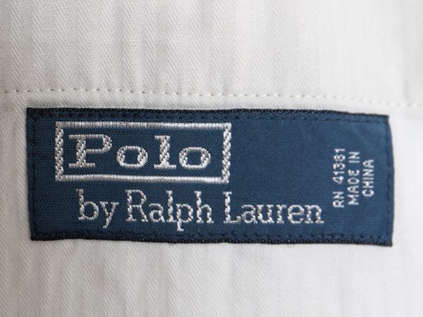 【ラルフローレン】 麻100% 紳士イタリア製スラックス　36(XL) 黒 90's Polo by Ralph Lauren 