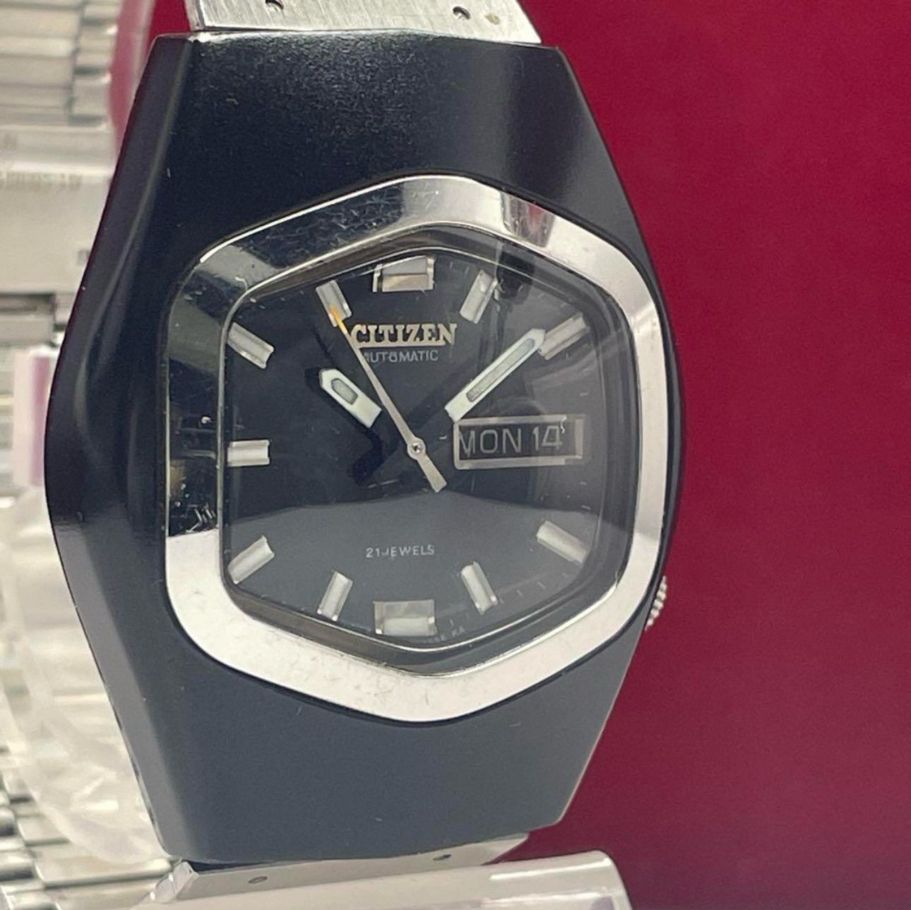 超希少 未使用品 CITIZEN アナデジ 電池交換済 腕時計 アンティーク 未使用 超希少 70s CITIZEN AUTOMATIC 黒文字盤 腕時計 - メルカリ