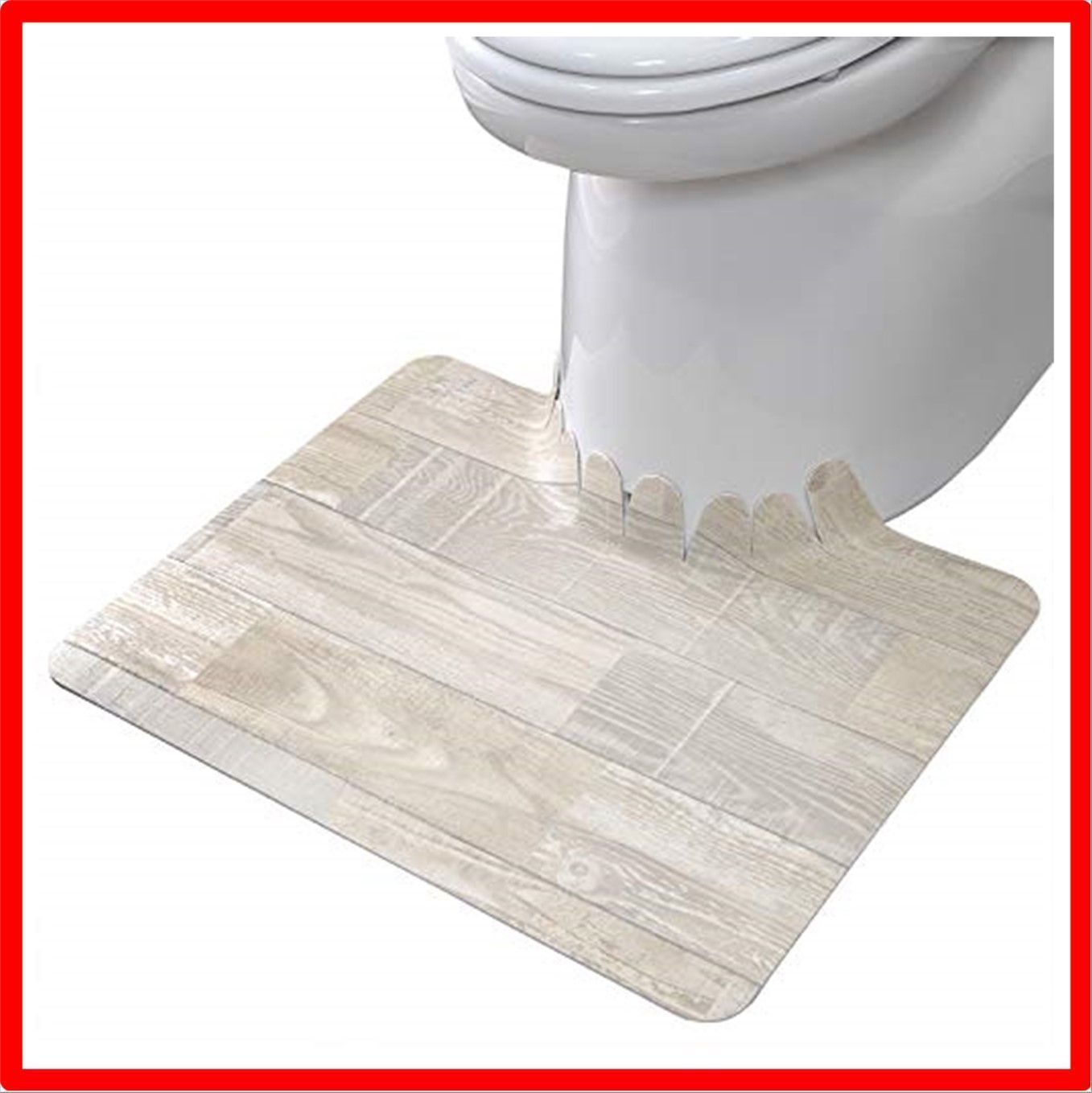 サンコー トイレマット 滑り止め ずれない 拭ける 床汚れ防止 ショート ベージュ 無地 55×43cm おくだけ吸着 日本製 KK-53 ショ