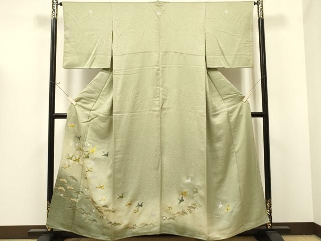 ■豪華振袖　飛鶴花文　暈し染め　金彩　正絹　逸品 豪華振袖 飛鶴花車文 暈し染め 金彩 正絹 逸品
