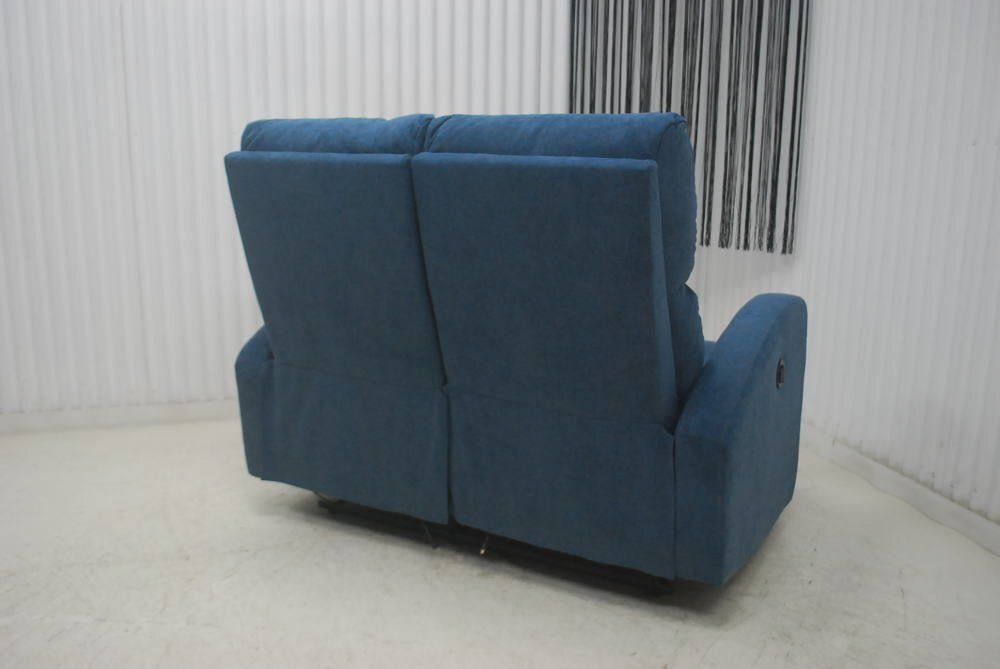 アウトレット 現品限り 一部 楽々電動モーションリクライナーソファー 130ｃｍ幅の丁度いいサイズ感 ブルー 座り心地抜群 NEXPOTALLINN_EU