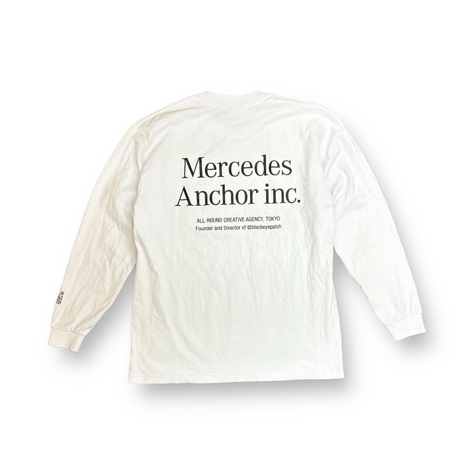 MERCEDES ANCHOR INC. L/S TEE ロゴプリント ロングスリーブ Tシャツ クルーネック カットソー メルセデスアンカーインク  ホワイト L 70471A3 - メルカリ