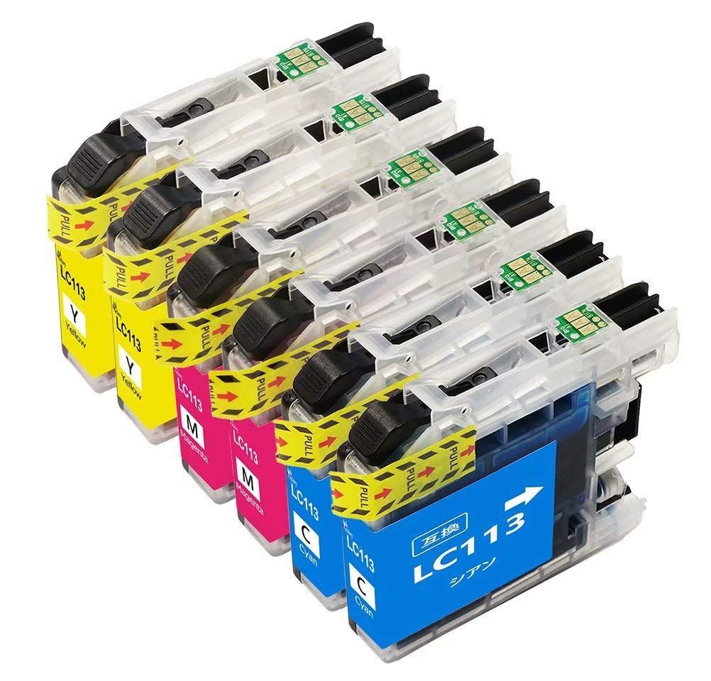 LC113-2CMY-6PK ブラザー 互換インクカートリッジ LC113（B-113） LC113-4PK 3色6本セット LC113C×2 LC113M×2 LC113Y×2 (シアン、マゼンタ、イエロー）増量タイプ 残量表示 新互換チップ搭載 インク工場