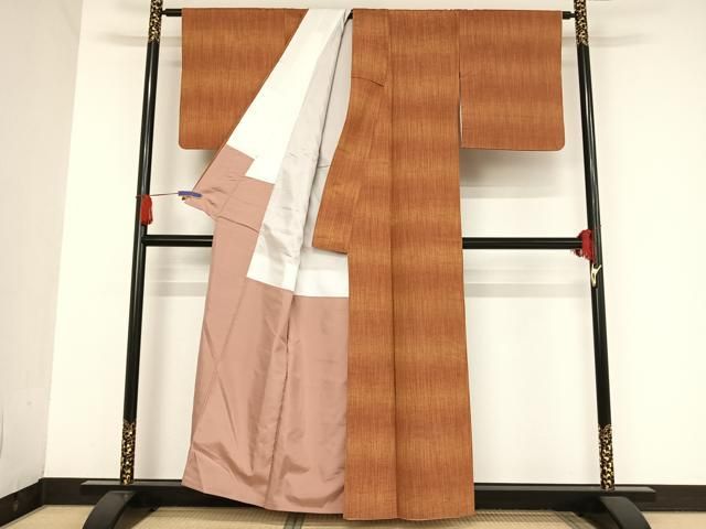 平和屋着物○上質な紬 縞 正絹 逸品 AAAU0156np - メルカリ 