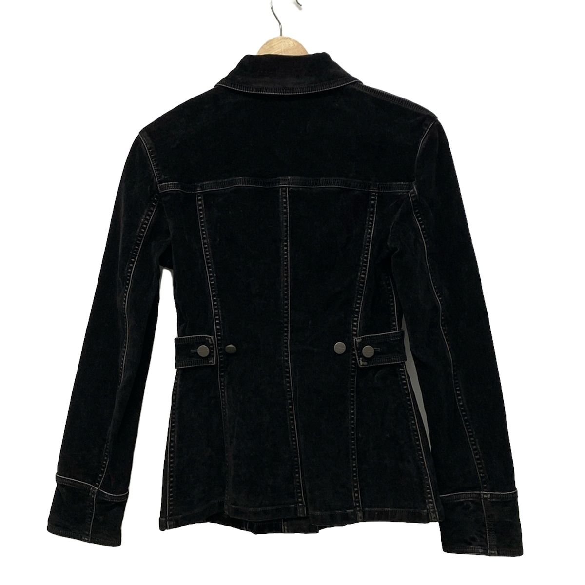 FERRAGAMO SalvatoreFerragamo サルバトーレフェラガモ ブルゾン サイズ2 M レディース - 黒×グレー 長袖 ベロア 春 秋