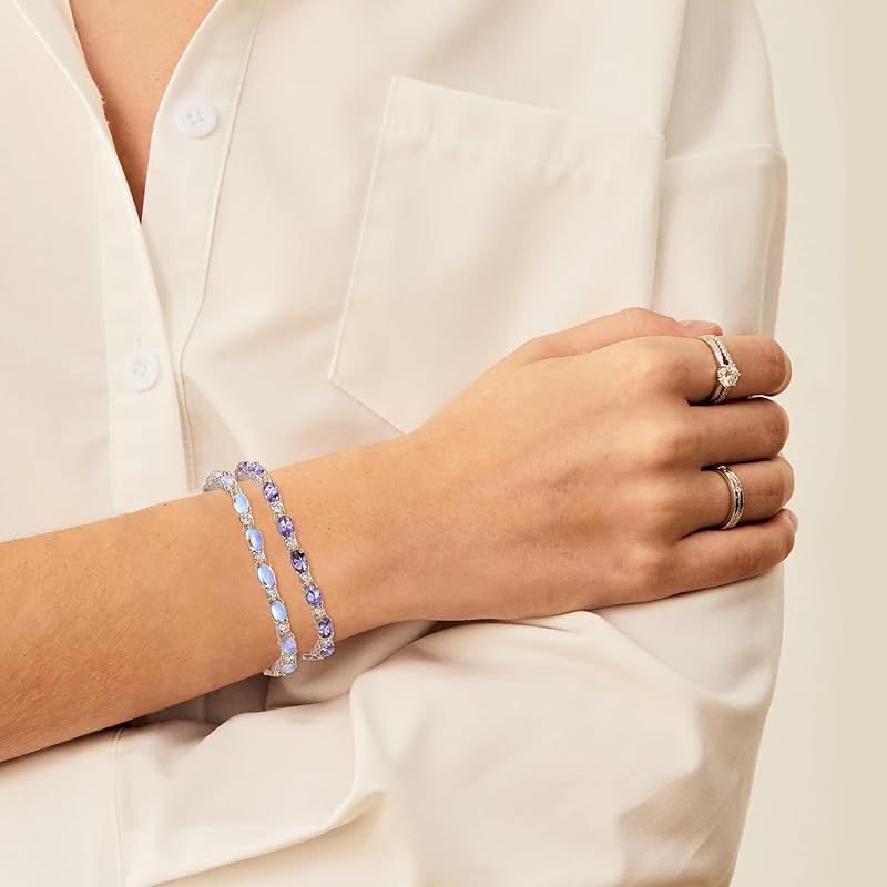 FANCIME テニス ブレスレット レディース 合成 アメジスト 2月 誕生石