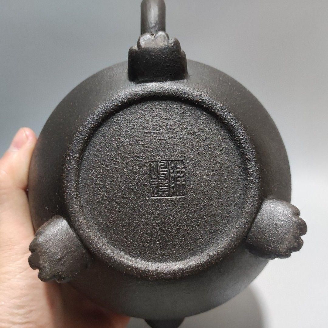 逢絢亭】茶道具 花入 花籠 花篭 唐物写 落としは竹製 篭師 鈴木竹朋斎