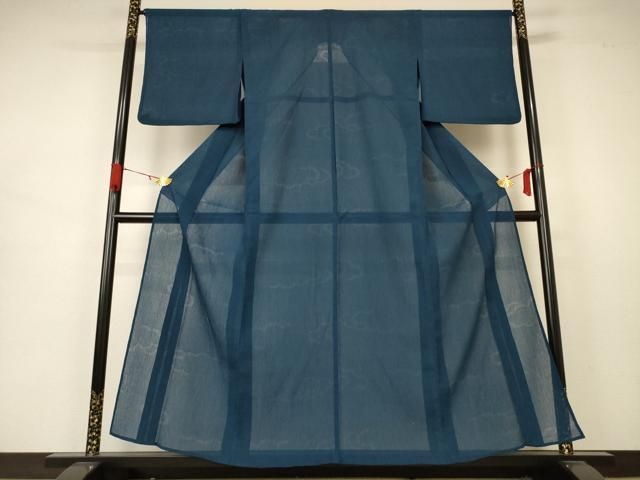 平和屋着物＊夏物 色無地 雲取り紋紗 百入茶色 AABB2521jd