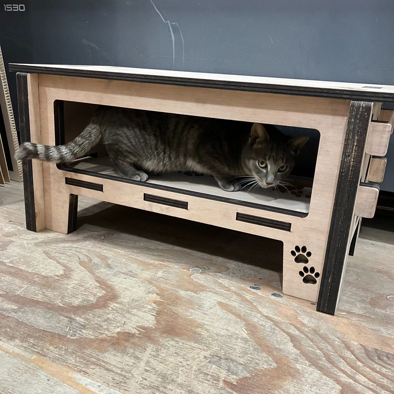 猫ベンチ キャットタワー 木製 キャットハウス 猫 ラワン ベンチ 
