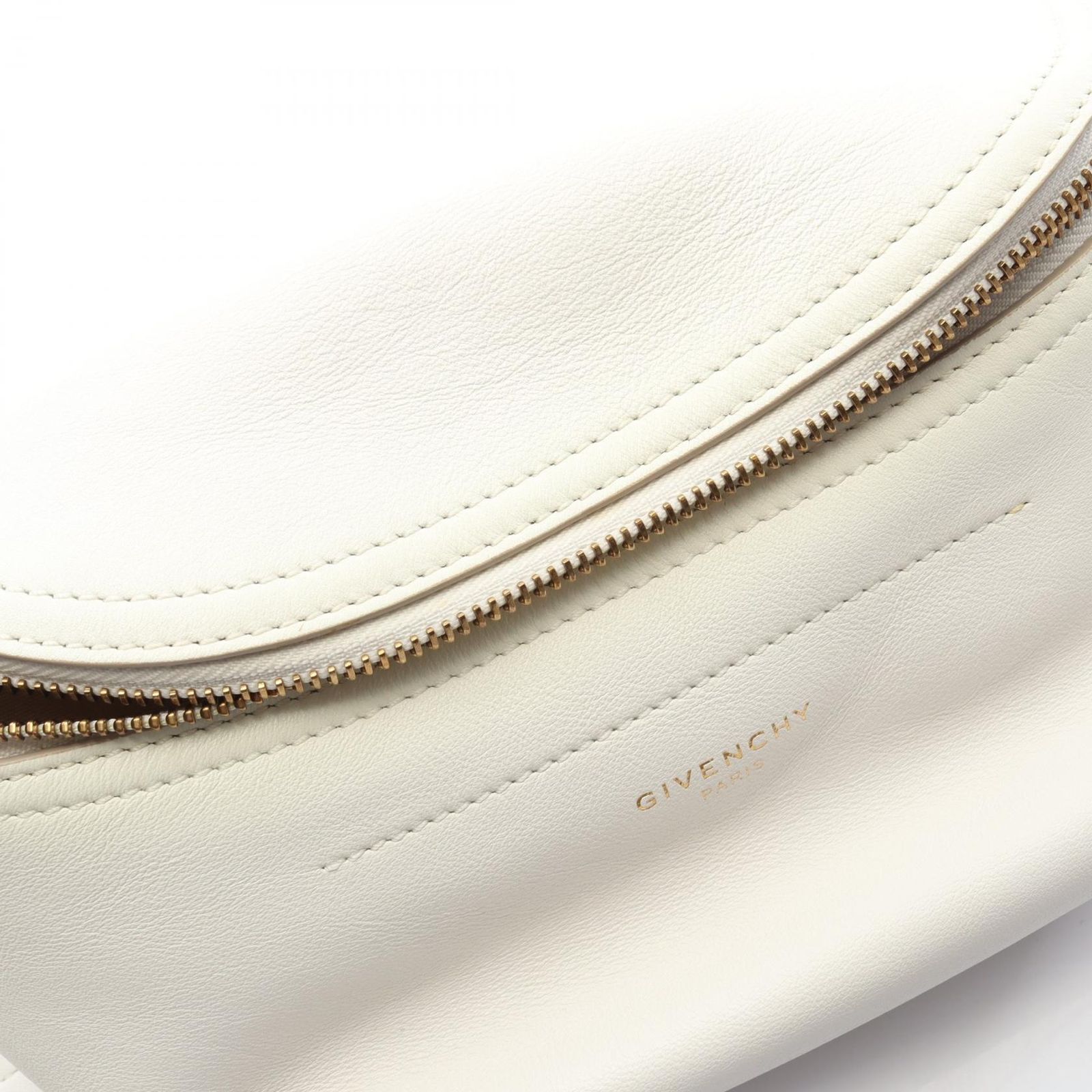 ジバンシィ GIVENCHY ウエストバッグ WHIP BELT BAG ホワイト レザー ウィップ ベルトバッグ レディース Used B DECORATOM_COM_BR