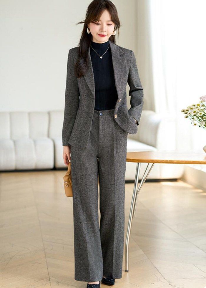 パンツスーツ セットアップ レディース カジュアル スーツ 2点セット
