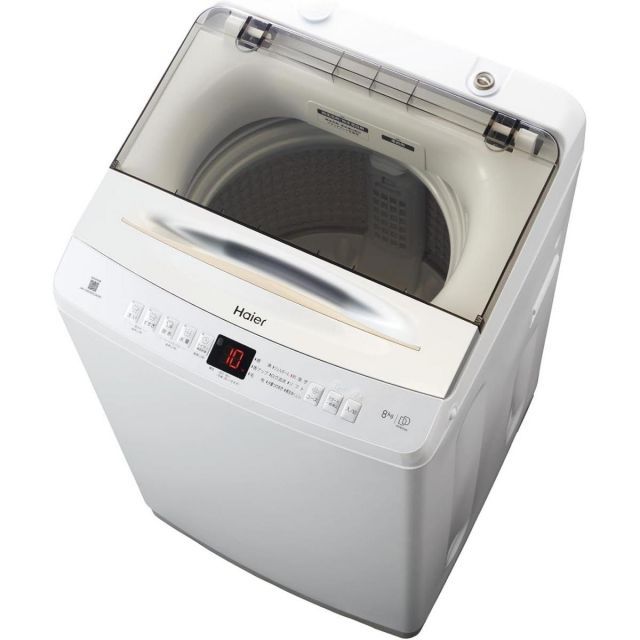ハイアール Haier 洗濯機 JW-HSD80UA W ホワイト 洗濯容量 8kg 低騒音DDインバーター 全自動洗濯機
