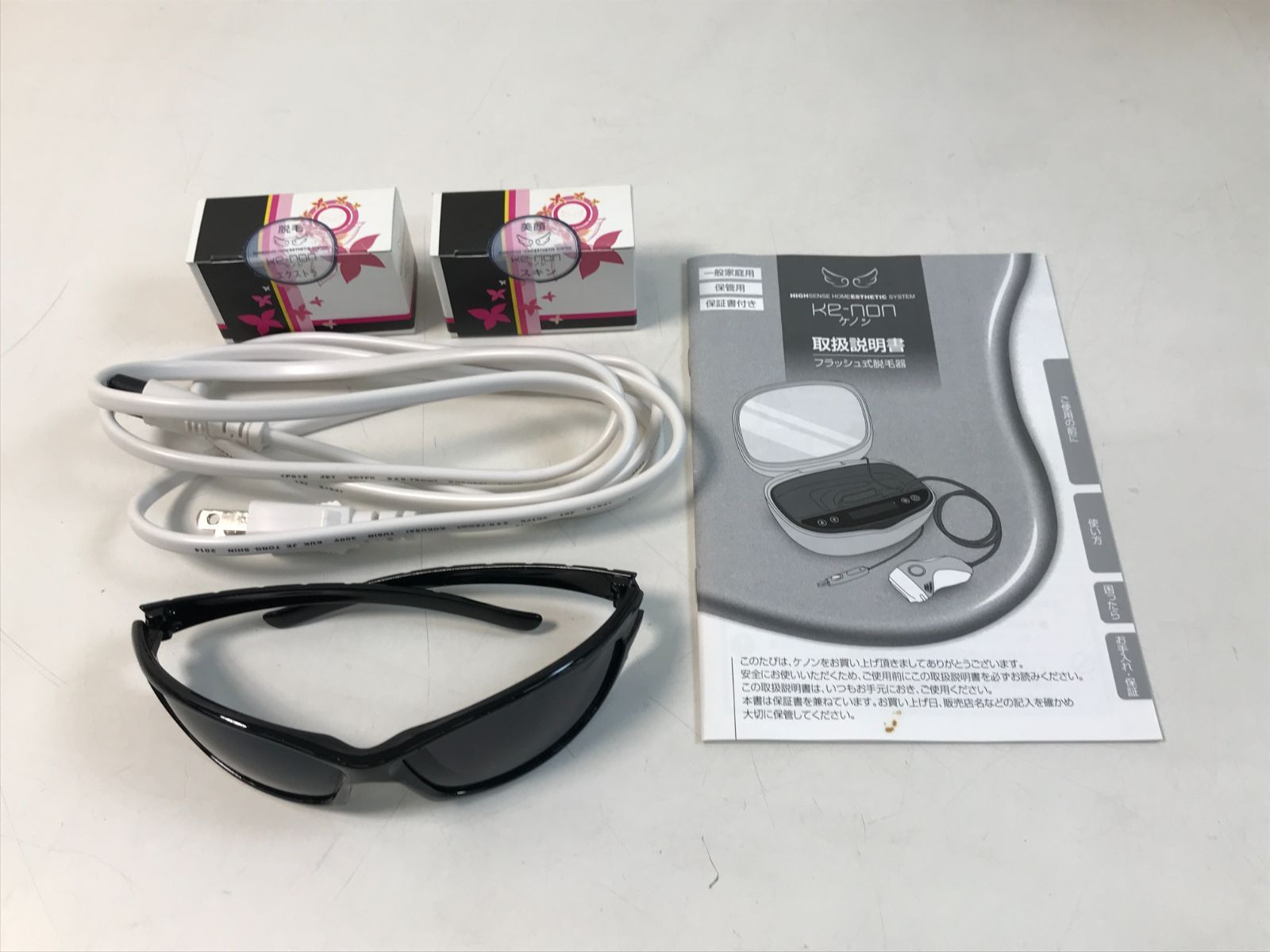 ケノン 脱毛器 サングラスなし カートリッジ付き ケノンver.7.2 脱毛器