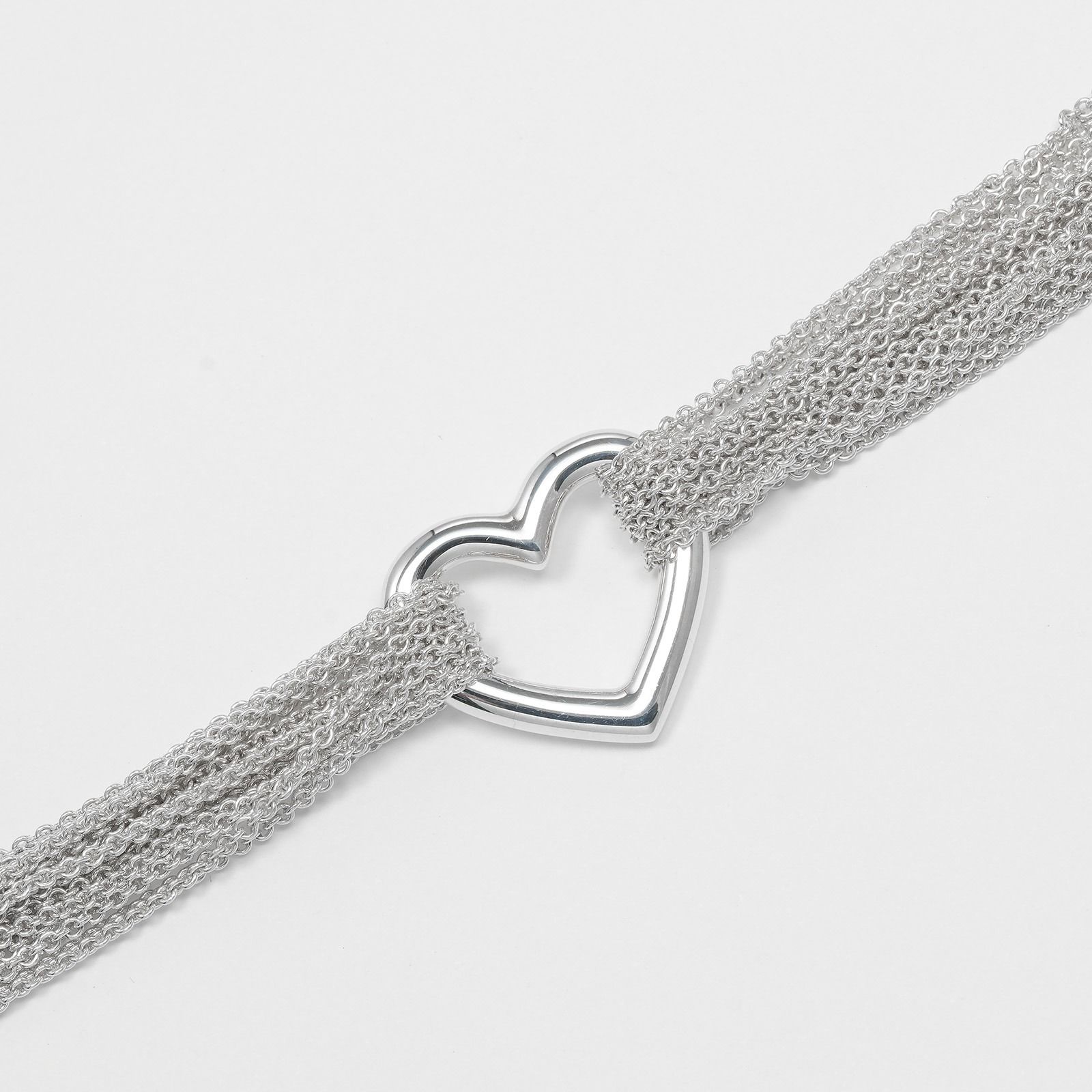 ティファニー オープンハート 5連 ブレスレット シルバー925 袋付き