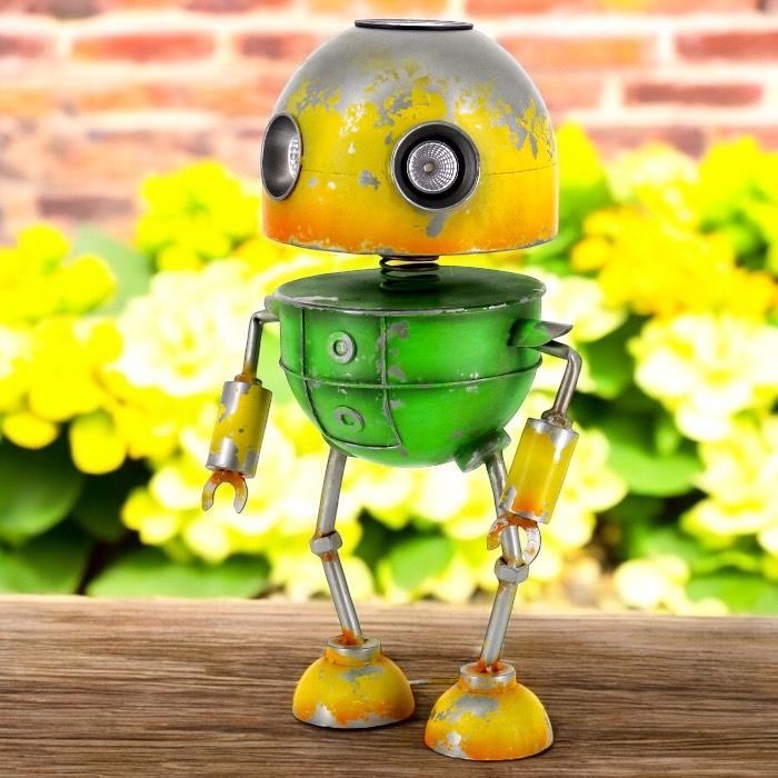 大きなロボット ブリキ製 ガーデニング レトロ お庭づくり 園芸 オブジェ 置物 インテリア ディスプレイ かわいい 46000