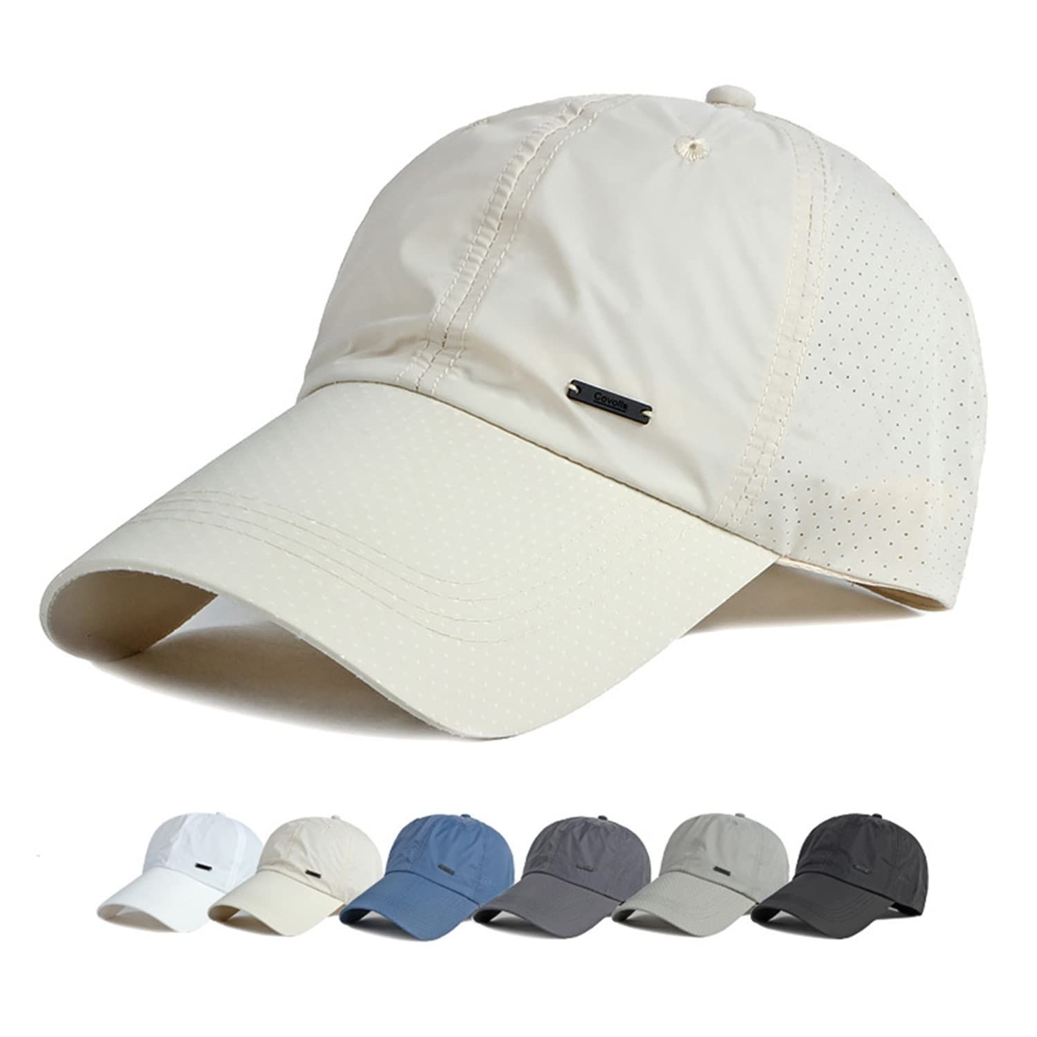 ホワイト キャップ メッシュ 帽子 熱中症 日差し ランニング つば長 紫外線