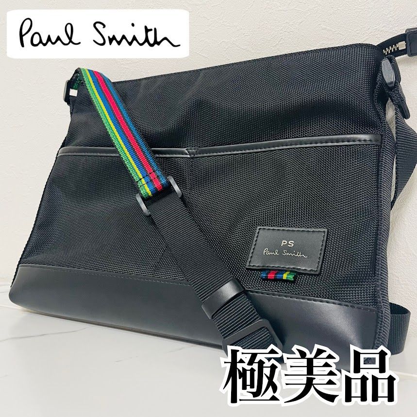 未使用級 極美品 Paul Smith ショルダーバッグ ミニショルダーバッグ マルチストライプ スポーツ ストライプ ウェビング - メルカリ