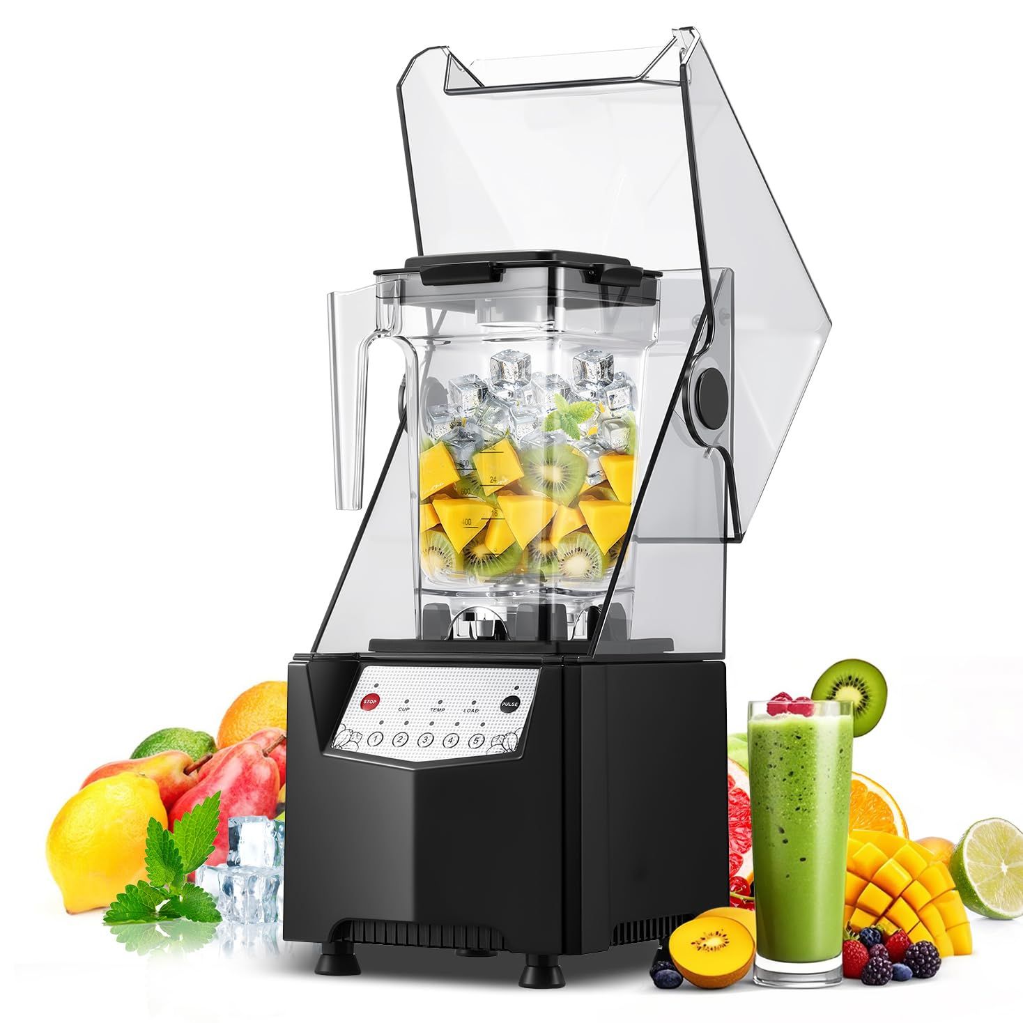 Huanyu 6L ブレンダー 業務用ミキサー 氷も砕ける 攪拌棒付 Huanyu 6L