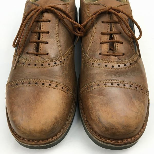 ROCKPORT/ロックポート　軽量厚底　セミブローグ　キャップトゥ　ローカットブーツ　サイズ42　26.5-27.0程度　茶　管No.ZE-146 #BUZZBERG