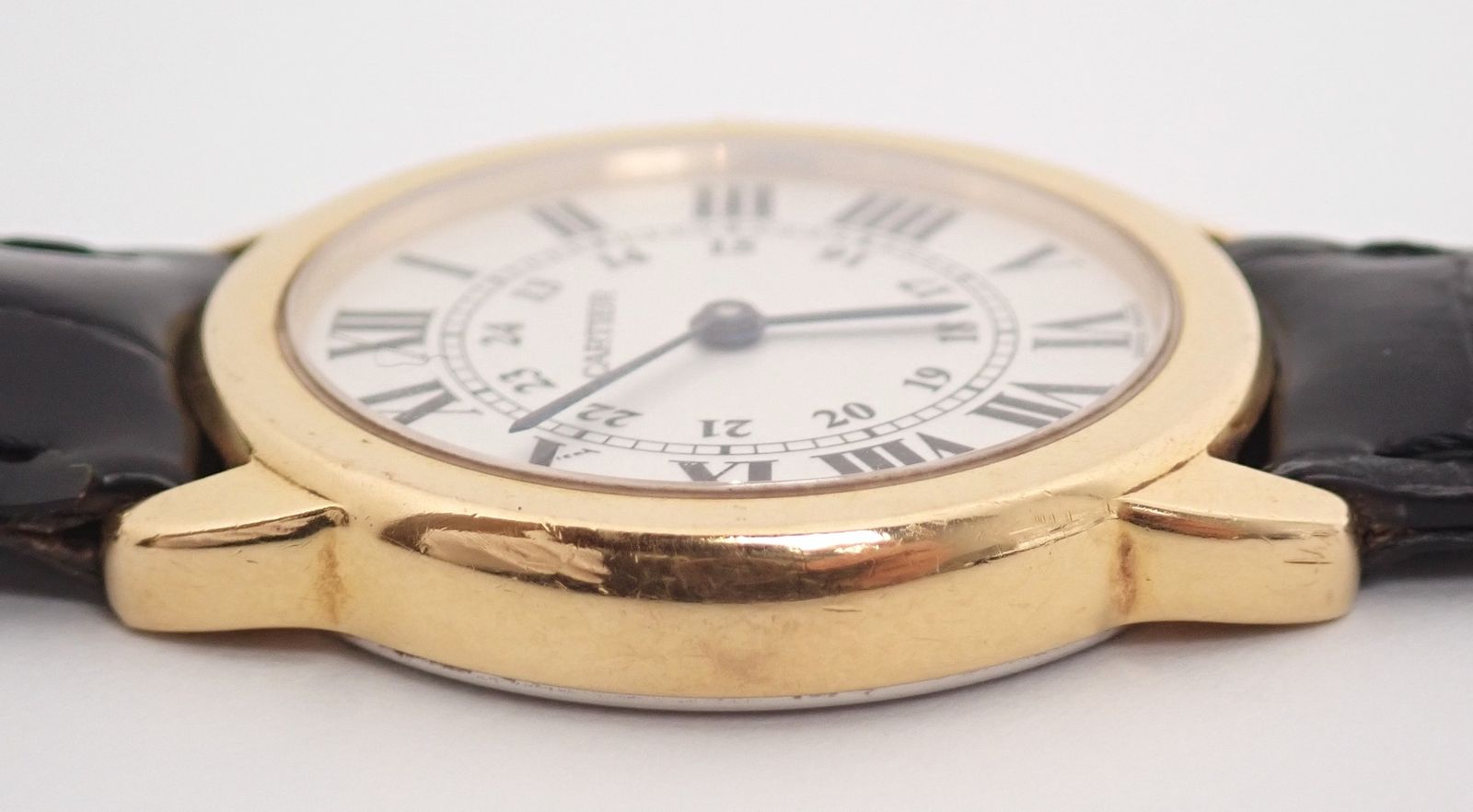 美品 Cartier(カルティエ) ロンドソロ W6700355 YG/SS/革 QZ クォーツ  