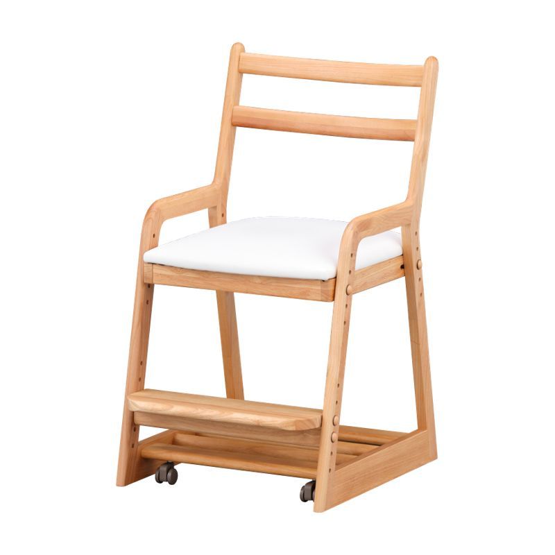 キッズチェア 学習チェア 学習イス チェア イス 木製 高さ調整機能 LIFE-2 DESK CHAIR NA WH