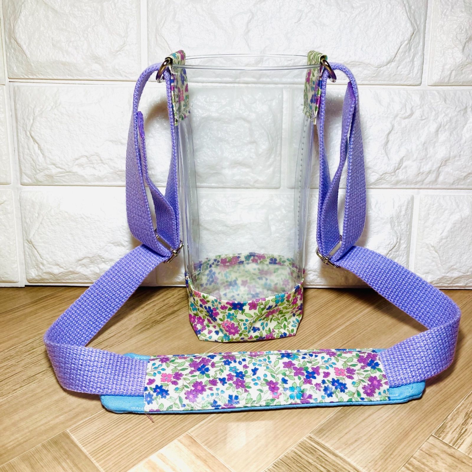 ハンドメイド　オーダー  水筒　カバー　紫 Amazon | BottlePit 取付け不要の底カバー付き 水筒カバー 500