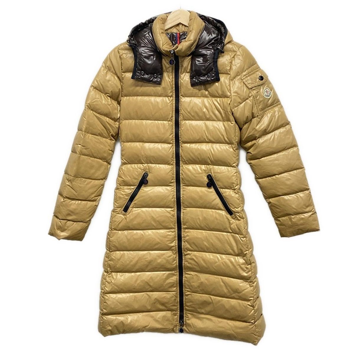 MONCLER モンクレール ダウンコート サイズ1 S レディース MOKA モカ ライトブラウン 長袖|フード取り外し可|冬
