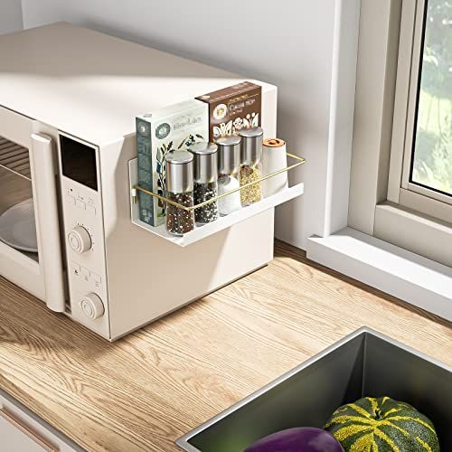 ホワイト Love-KANKEI 強力マグネット スパイスラック 2枚セット金属