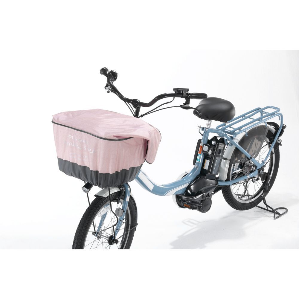 スイートピンク  タップリ 前カゴカバー 自転車 かごカバー 前 カゴカバー 前カゴ カバー 前かごカバー 大きめ ワイド 容量アップ たっぷりカゴカバー 厚手 丈夫 防水加工 撥水 フロントバス