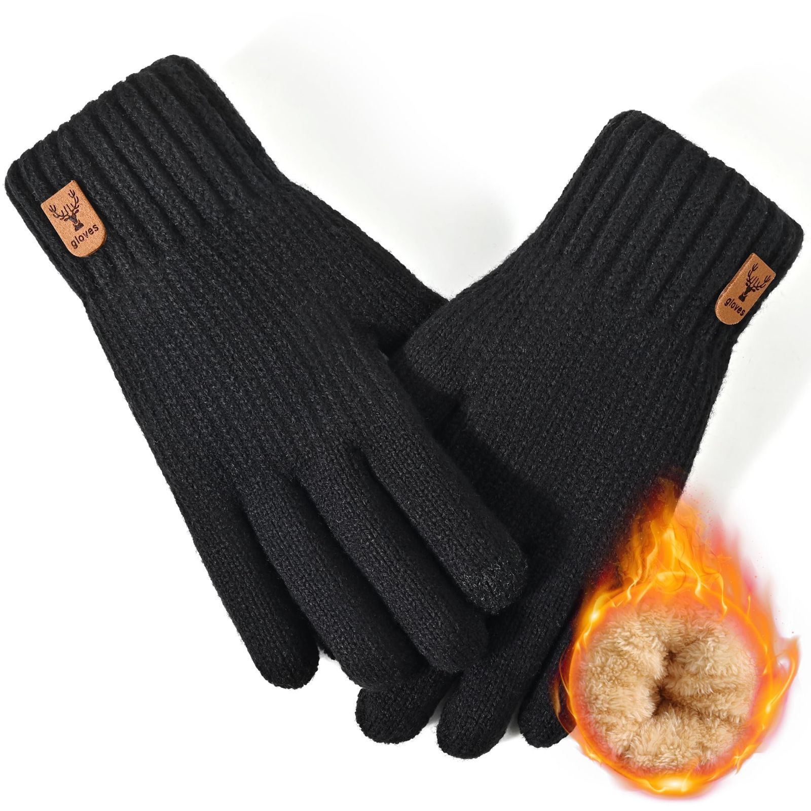 まもなく終了 伸縮 防風 厚手 柔らかい ふわふわ 保温 おしゃれ 暖かい 防寒 スマホ対応 スマホ対応 指先まで裏起毛 360°蓄熱 ニット 手袋 冬 てぶくろ レディース SLEEPSINERO