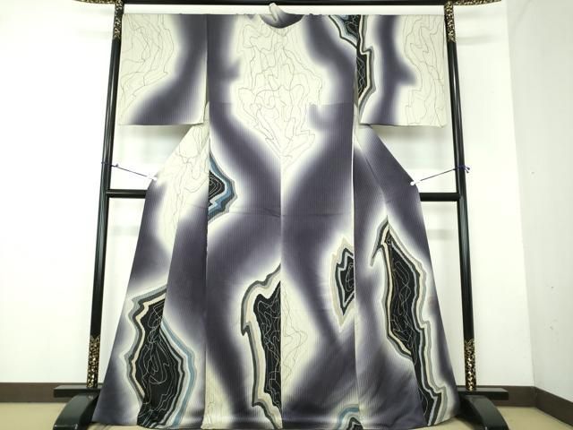 平和屋着物○伝統工芸士 京友禅染色作家 田家鬼彩 訪問着 霞文 暈し