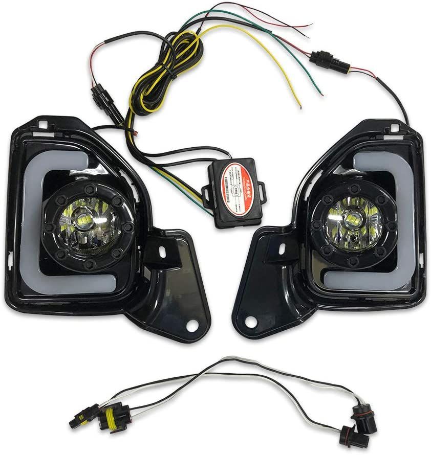 本州送料無料　200系 ハイエース 4型 5型 DX GL 標準 ワイド LED ファイバー フォグ ランプ H11 8000K デイライト ウィンカー 連動 左右セット ハーネス付き 新品