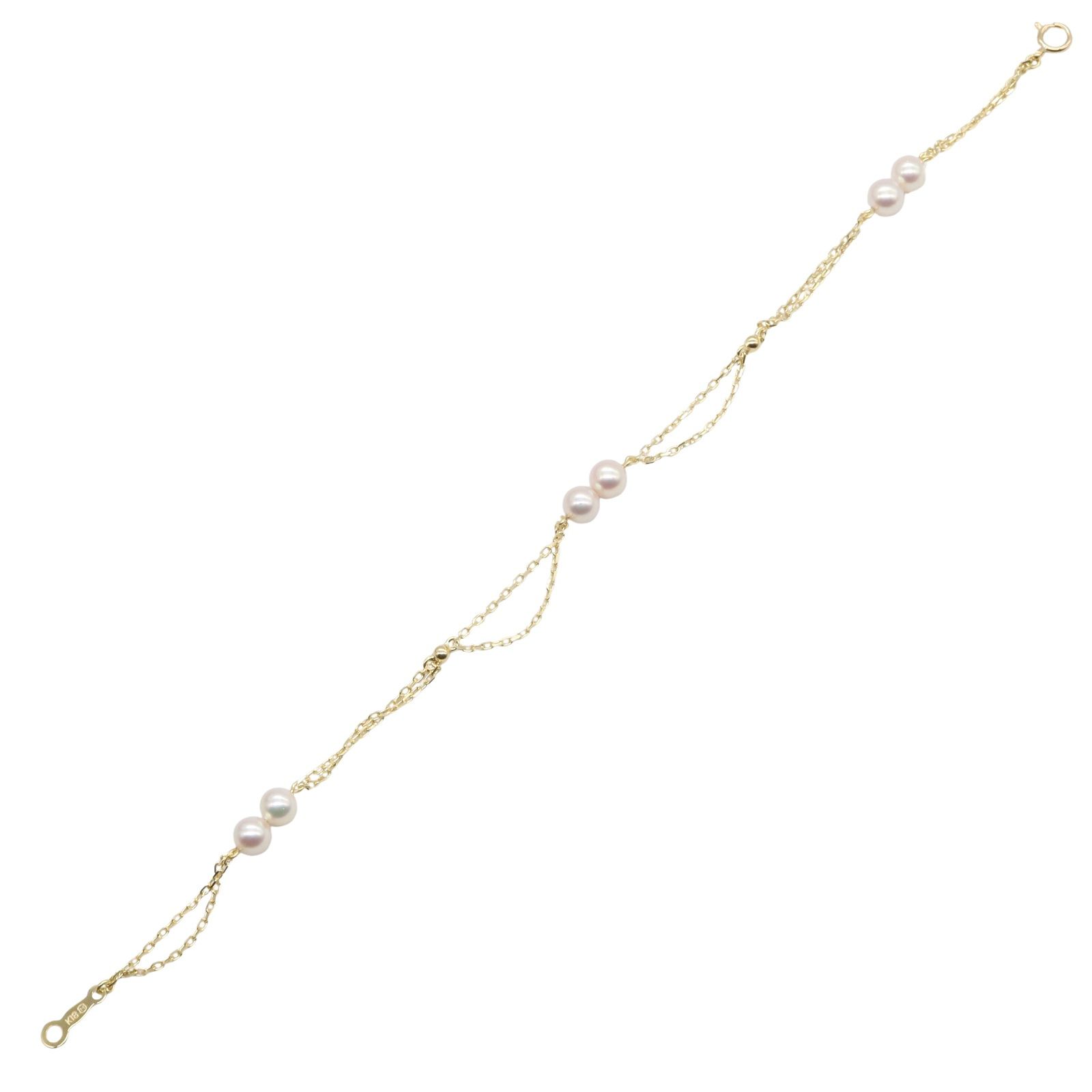 【MIKIMOTO】K18 パール ブレスレット MIKIMOTO ミキモト ブレスレット K18ホワイトゴールド パール 約