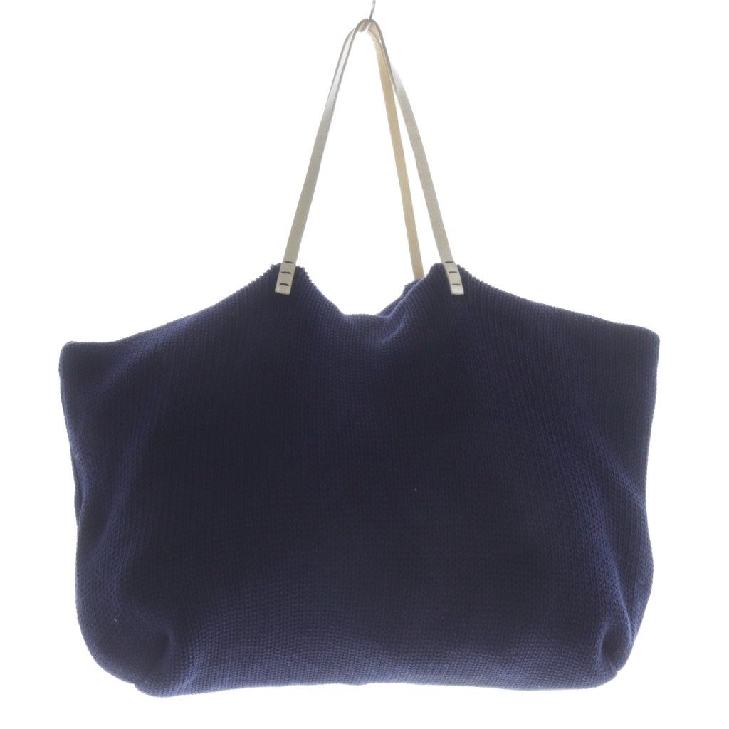 フェンディ FENDI ヴィンテージ ケーブルニット トートバッグ ハンドバッグ 紺