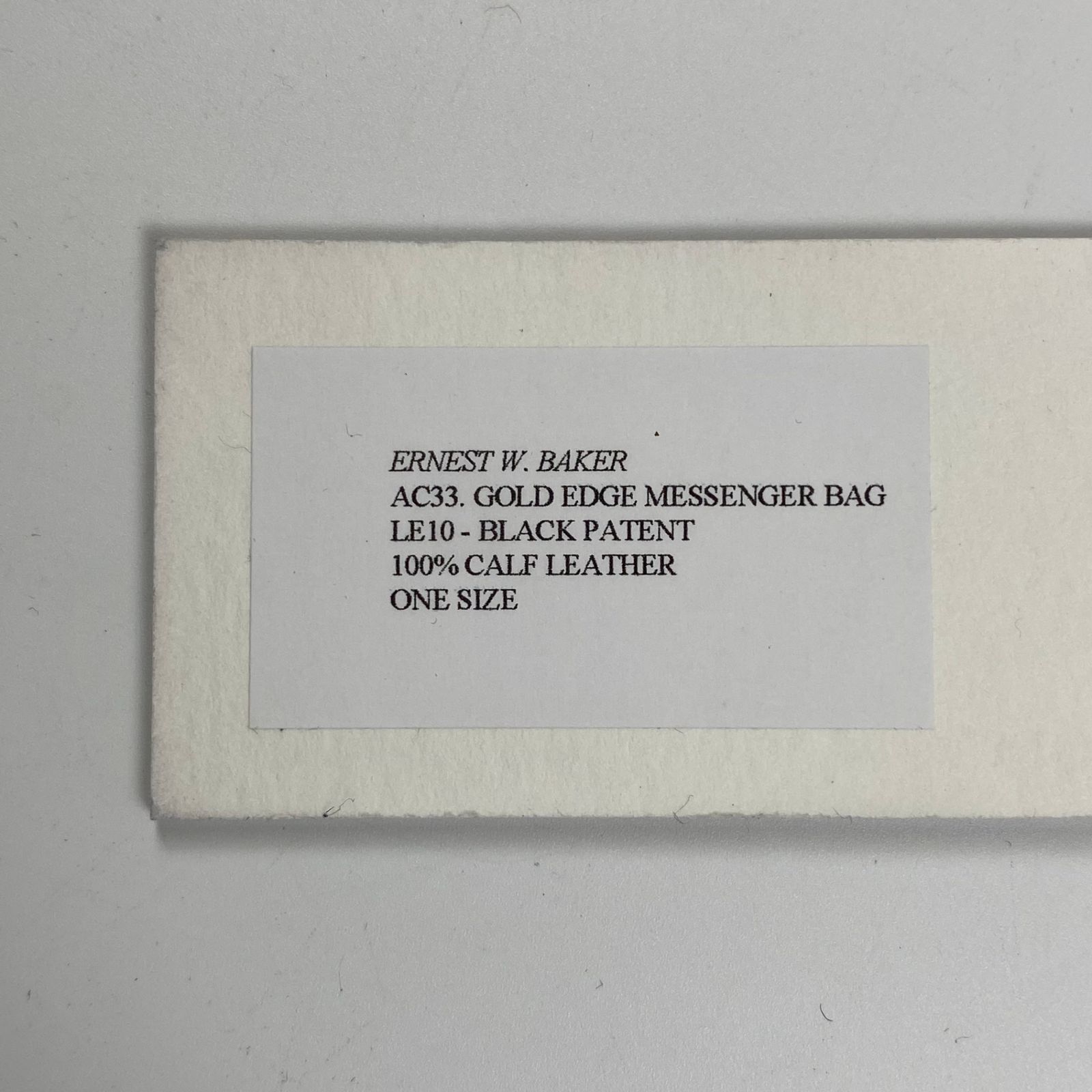 ERNEST W. BAKER アーネストダブルベイカー / GOLD EDGE MESSENGER BAG 