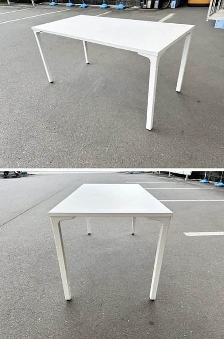 一部地域送料無料 プラス ミーティングテーブル ホワイト アジャスター付き F-FA-793-0813A