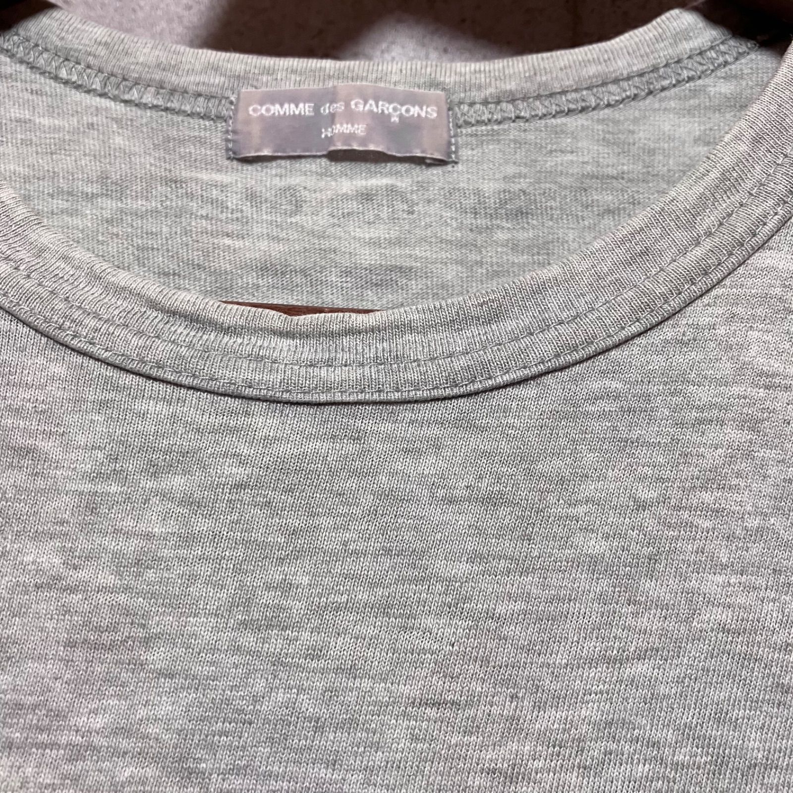 コムデギャルソン オム メンズ グレー 半袖tシャツ トップス M 希少