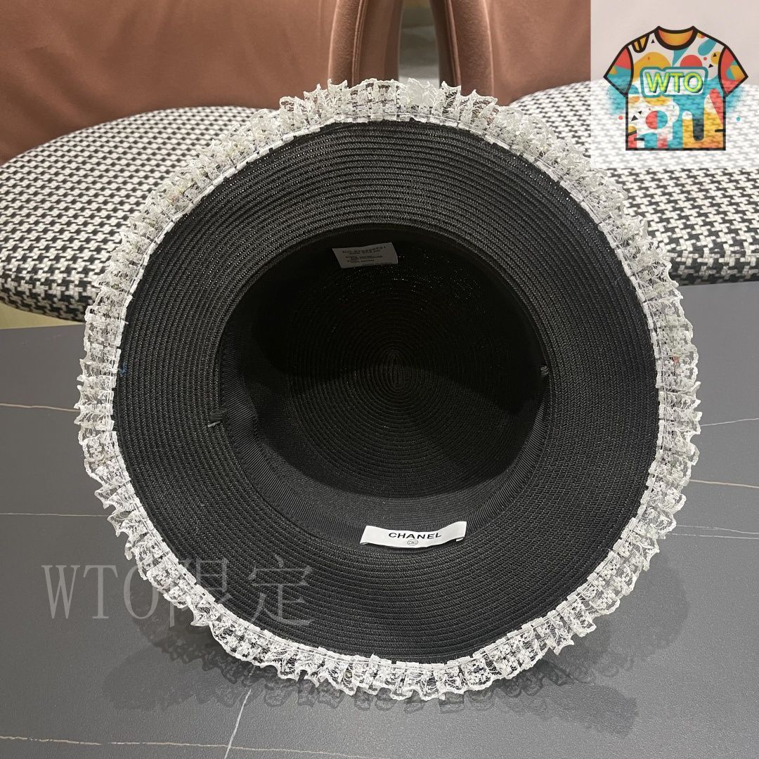 今週末限定値下げ‼️CHANELハット麦わら帽子 今日WTO】Chanel 2025 新作平頂麦わら-VB51 - メルカリ