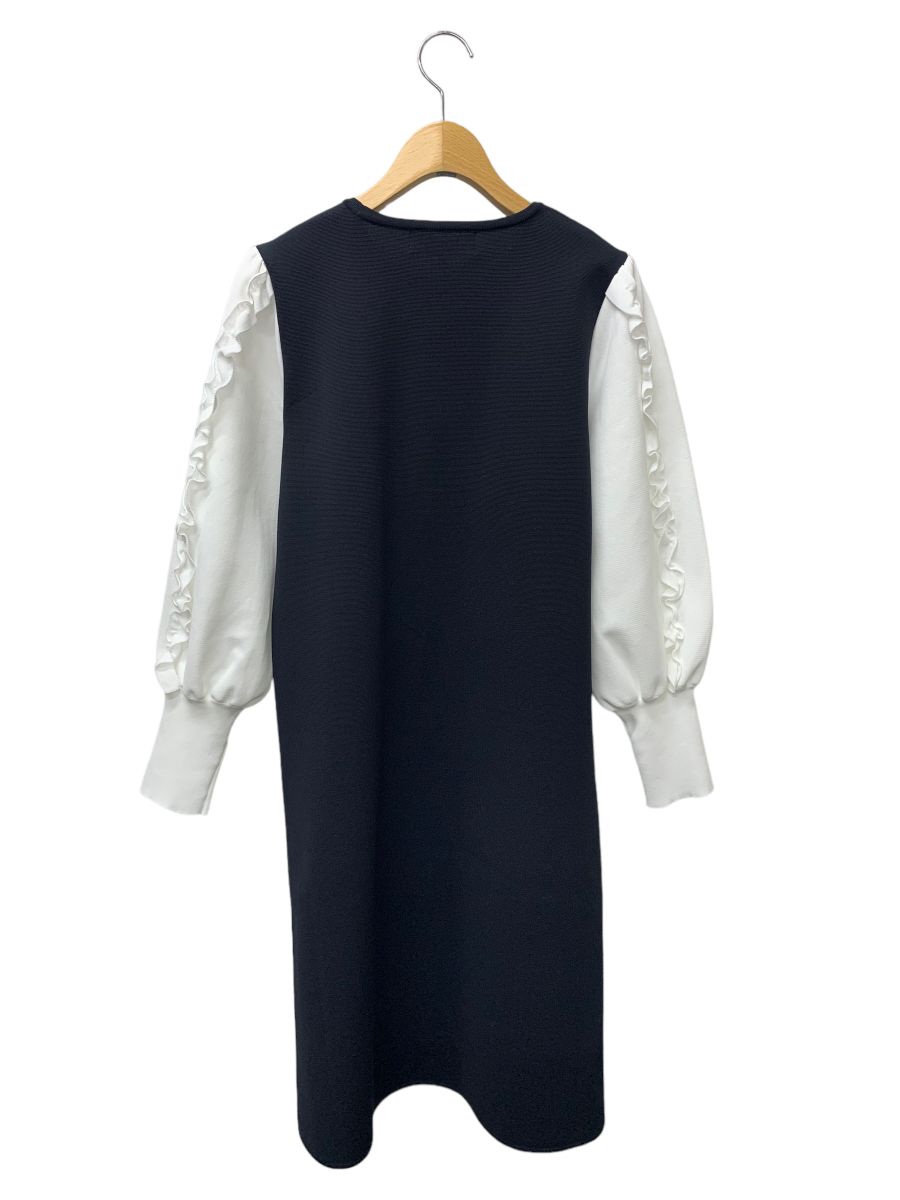 エムズグレイシー 318520 ワンピース 42 ブラック バイカラー