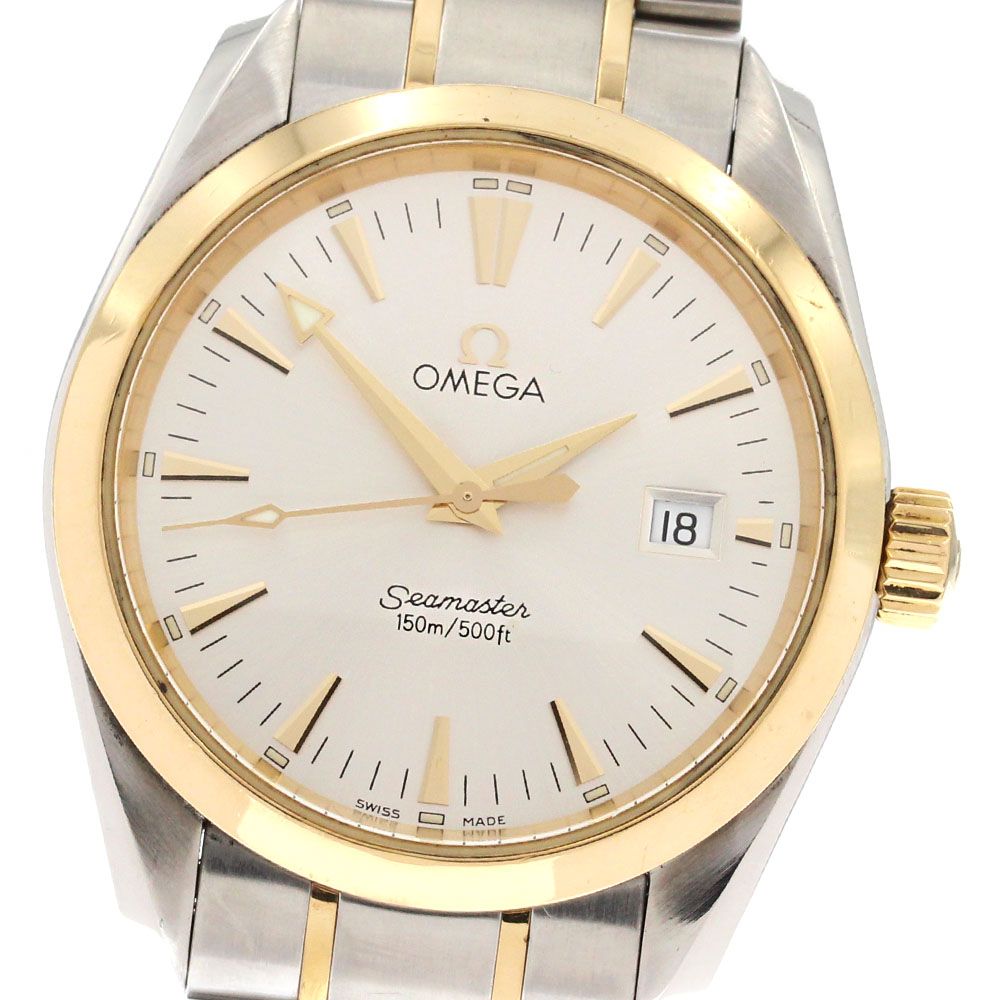 オメガ OMEGA 2318.30 シーマスター アクアテラ デイト クォーツ ボーイズ保証書付き_880949