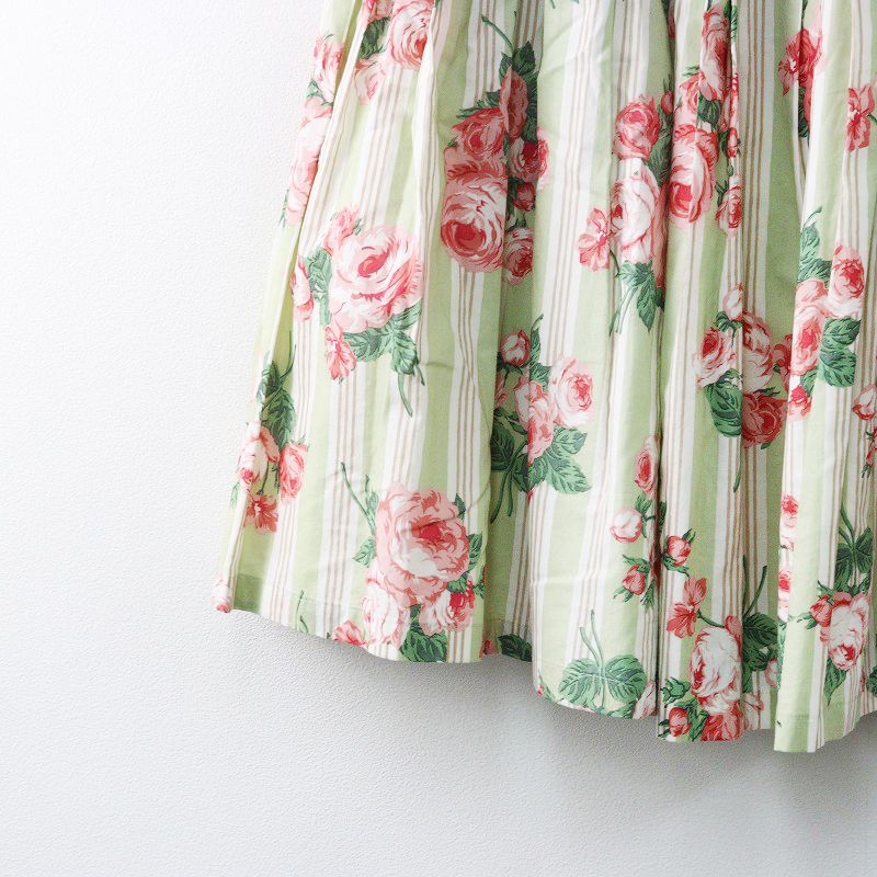 美品 ジェーンマープル Jane Marple ローズストライププリント 美品 ジェーンマープル Jane Marple ローズストライププリント