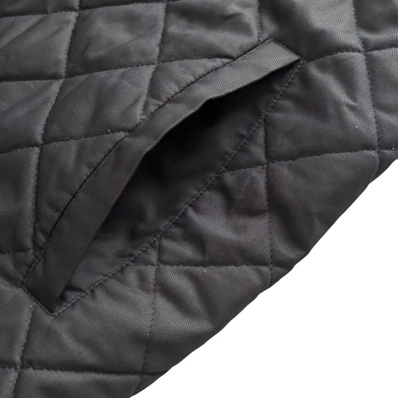 BURBERRY バーバリーゴルフ キルティングジャケット 黒 ステンカラー