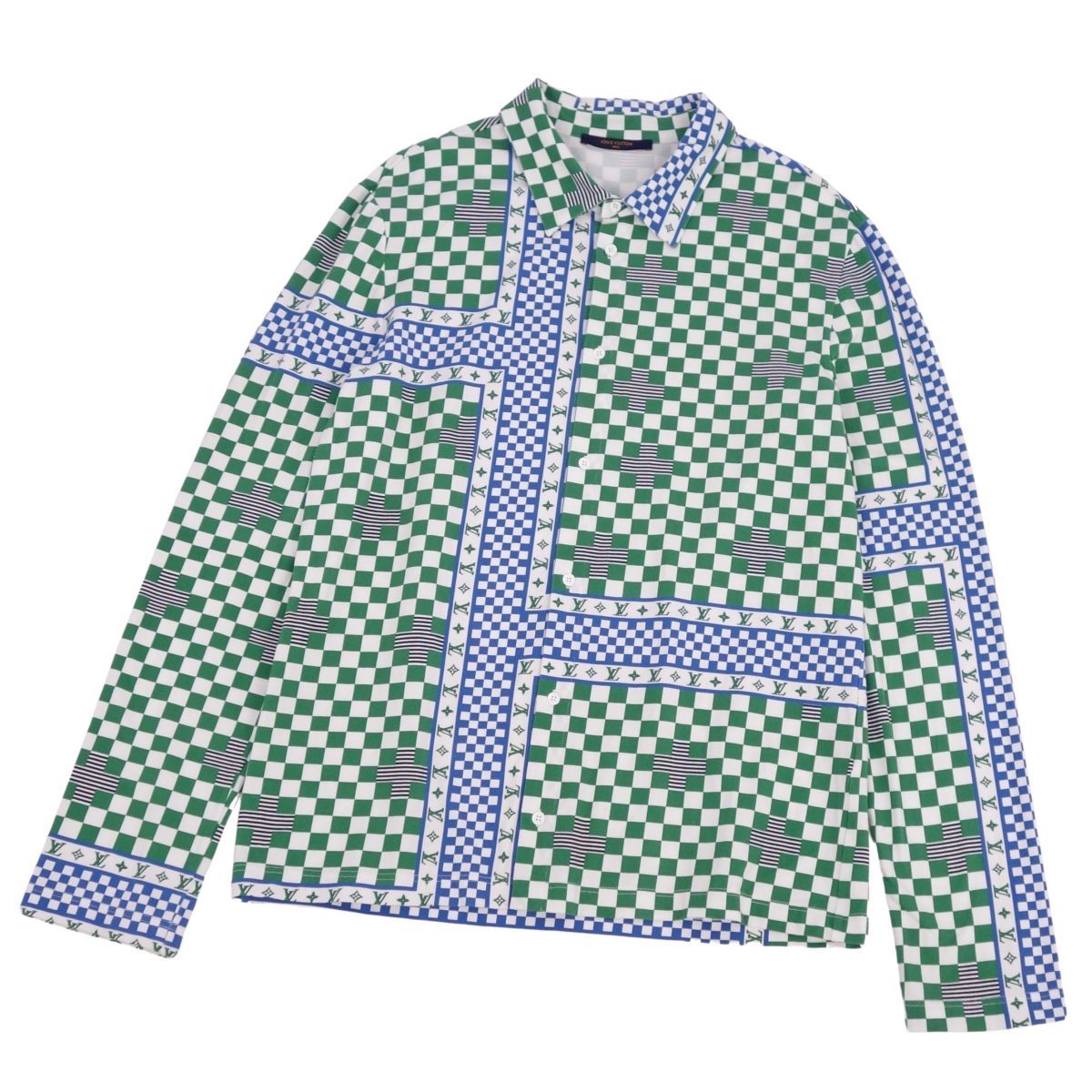 美品 ルイヴィトン LOUIS VUITTON シャツ 22SS プリーテッドス