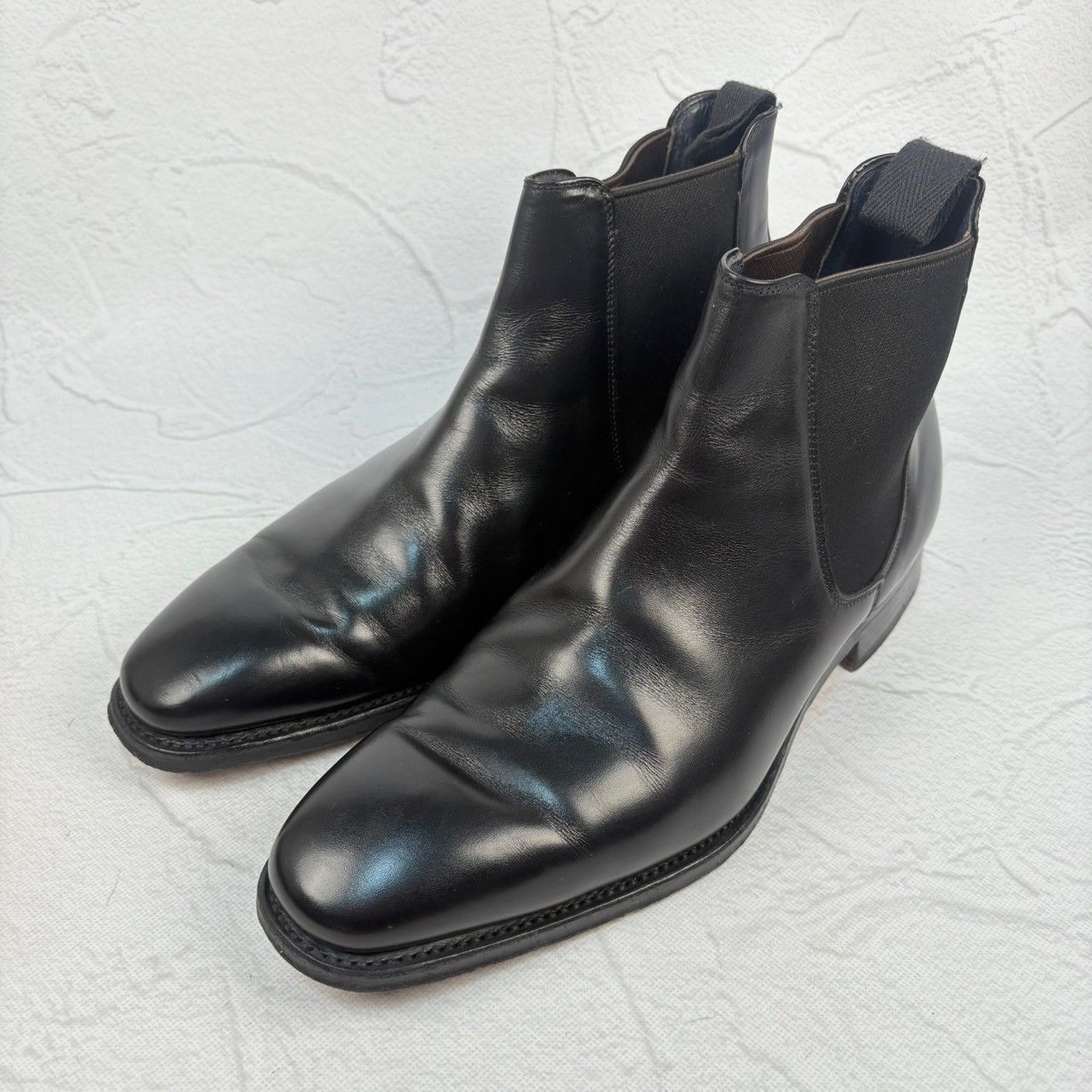 CHEANEY チーニー SHIPS シップス別注 サイドゴア セミスクエア 黒 6.5 英国製